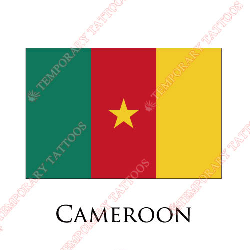 Cameroon flag Customize Temporary Tattoos Stickers NO.1841